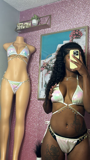 Holographic Jeweled Bikini